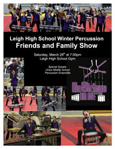 Winter Percussion Friends & Family Show @ Leigh High School Gym | San Jose | California | United States