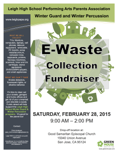E-Waste Fundraiser for Winter Marching Arts programs @ Good Samaritan Episcopal Church Parking Lot | San Jose | California | United States