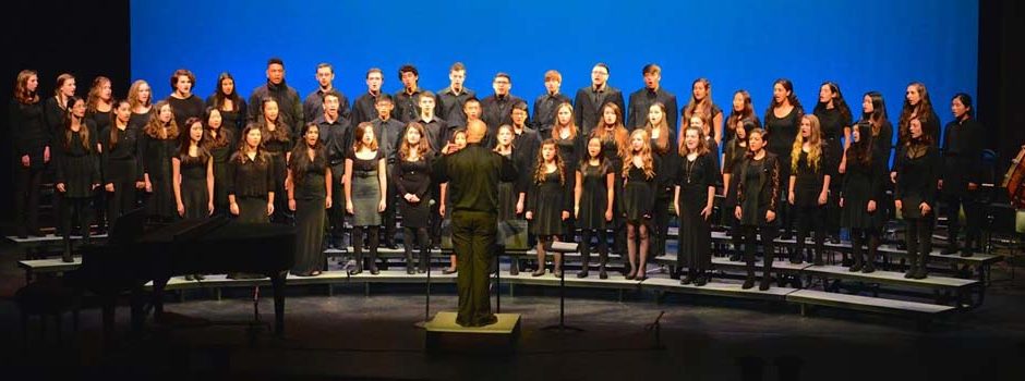 Leigh concert choir on stage